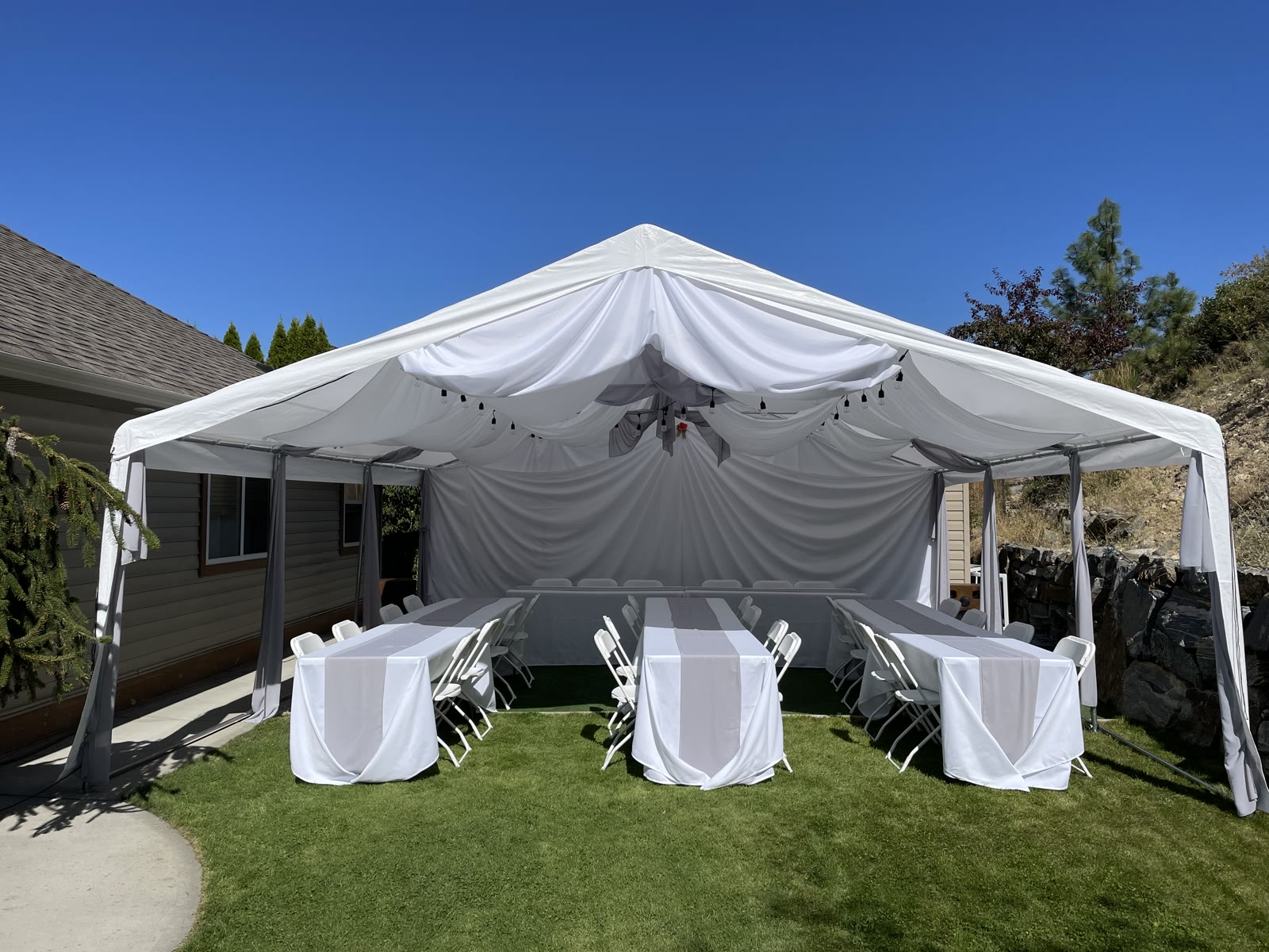 Draping & ceiling — Lakeside Tent Co