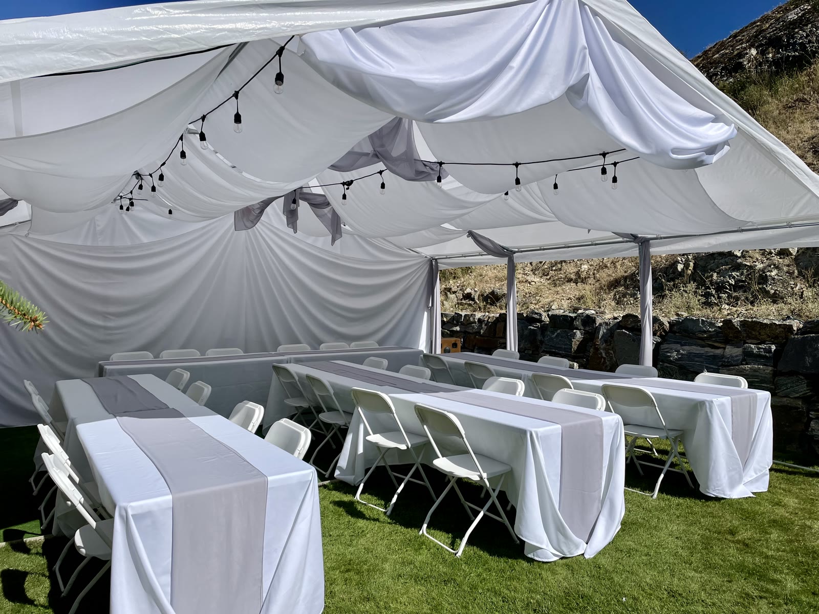 Draping & ceiling — Lakeside Tent Co