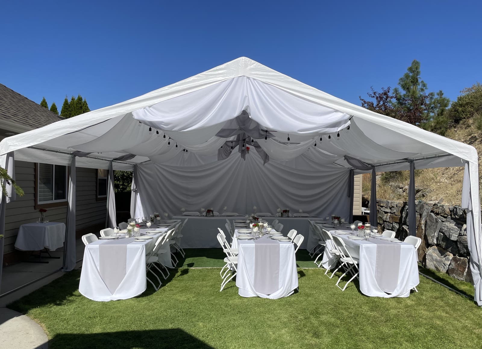 Draping & ceiling — Lakeside Tent Co