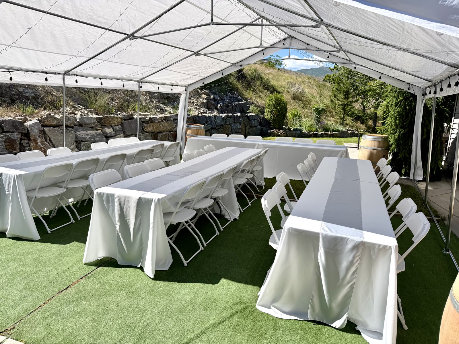 The full setup — Lakeside Tent Co