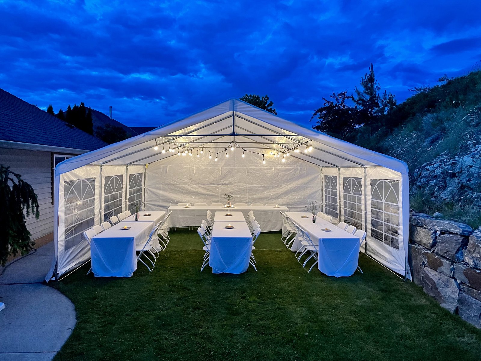 The full setup — Lakeside Tent Co