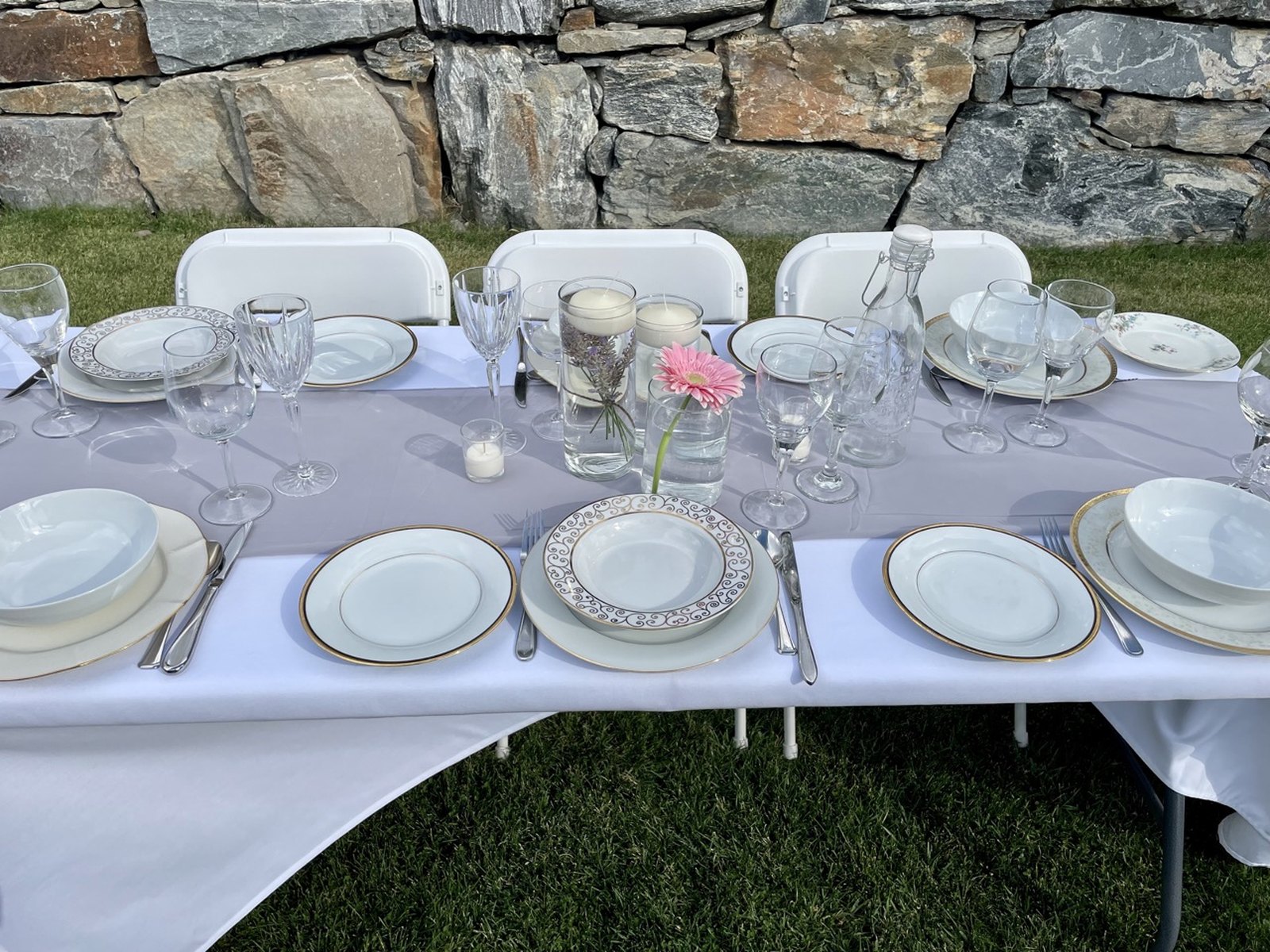 Table settings — Lakeside Tent Co