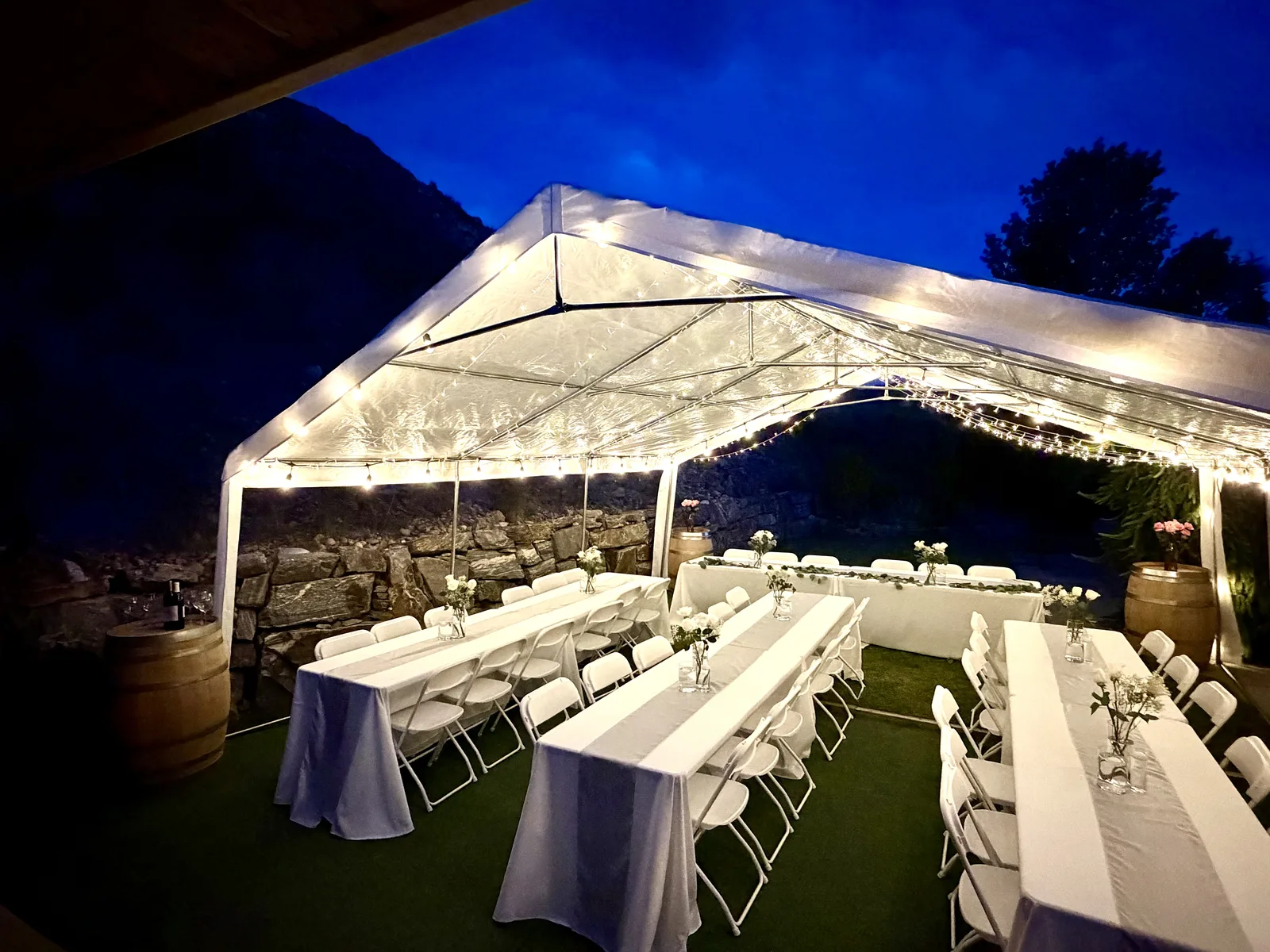 White folding chair — Lakeside Tent Co, Kelowna