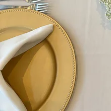 Gold charger plates — Lakeside Tent Co, Kelowna