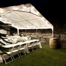 Lighting — fairy-light canopy, 20 × 40 (18 strings) — Lakeside Tent Co, Kelowna