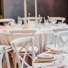 Tablecloth — round, floor-length — Lakeside Tent Co, Kelowna