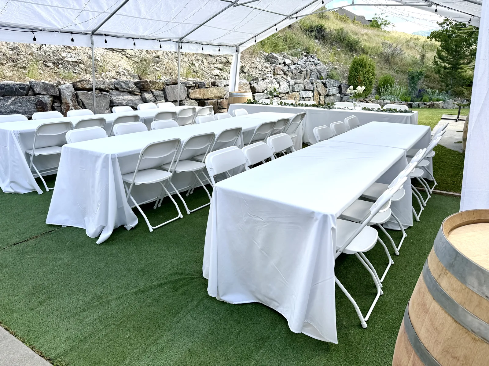 6 ft rectangular table — Lakeside Tent Co, Kelowna